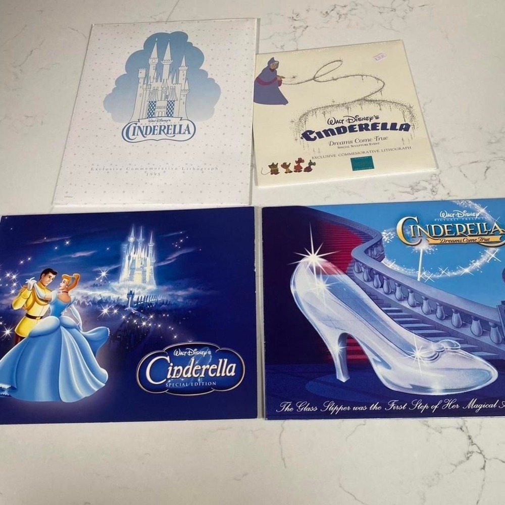 Disney Cinderella bundle  1995 Commemorative Matted  Lithograph